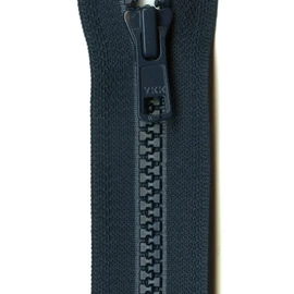 YKK Vislon 1-Way Separating Zipper, 24", Navy
