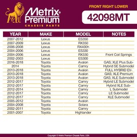 TRQ Front Left Lower Control Arm with Ball Joint Drivers Side Compatible with 2007-2015 Lexus LS460