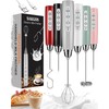 Sakgos Milk Frother Rechargeable Handheld-Electric Whisk 3 Speed Adjustable, Coffee
