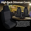 ESMING 2PCS 60/40 High Back Bench Seat Cover for Ford