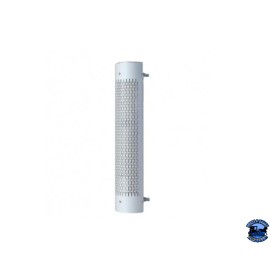 UNITED PACIFIC 48" TALL 180 DEGREE STAINLESS EXHAUST MUFFLER SHIELD - VERTICAL