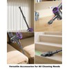 Prasky Cordless Vacuum Cleaner, Stick Vacuum Foldable Rechargeable, Powerful Suction