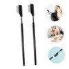 MERRYHAPY 4pcs Metal Eyelash Brush Stainless Steel Eyelash Separator and