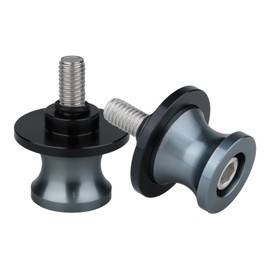 Motorcycle Swingarm Spool Sliders M6/M8 – CNC Aluminum Paddock Stand Screws for Suzuki GSX-R600, GSX-R750, GSX-R1000, GSX-S750, GSX-S1000, GSR750, GSX1300R (1 Pair) (Titanium, M8)