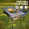 Opliy Portable Folding Camping Table for 4-6 Persons Aluminum Collapsible