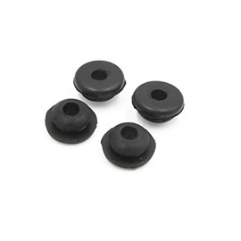 sourcing map 4 pieces rubber shock absorber bushings for car motorcycle 6 mm hole diameter black DE de