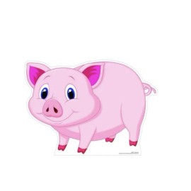 LUCKY PIG CARDBOARD CUTOUT FREE SHIP!