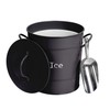 Harbour Housewares Industrial Ice Bucket with Scoop - Vintage Style