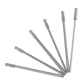 Screwdriver Sets, Magnetic Screwdriver Bit Set, 6Pcs Shank 1/4" S2 Steel 150mm Screwdriver Bit Set Cross Head Bit Tool