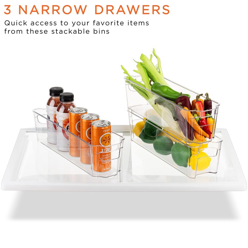 Sorbus Fridge Organizer Bins – Set of 8 Refrigerator Organizers