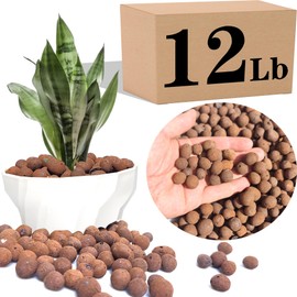 Voulosimi Clay Pebbles Hydroponic Rocks Organic Ceramsite Grow Media for Horticultural,Orchids,Drainage (12LB)
