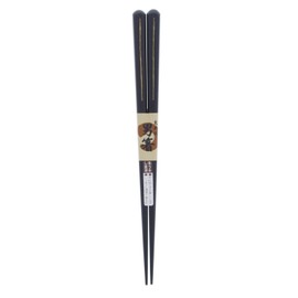 Ishida Chopsticks Made in Japan Men's Thick Ebony Half Ebony Lacquer Painted, 9.3 inches (23.5 cm)