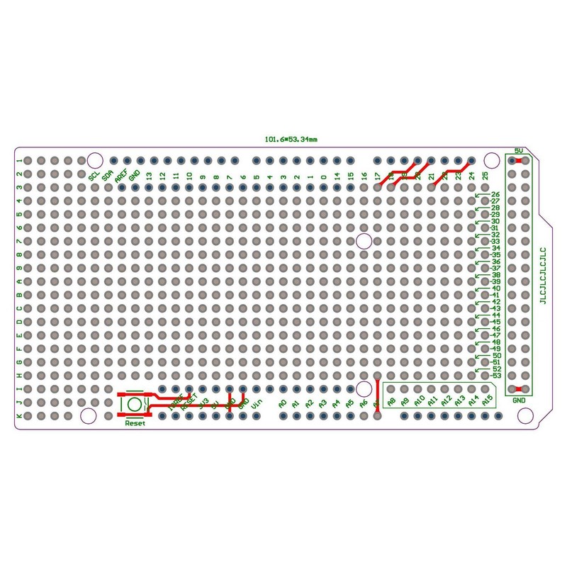 Prototype PCB DIY for WINGONEER arduino MEGA 2560 R3 Shield