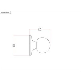 Designers Impressions Ashland Design Black Dummy Door Knob (Non-Functioning)