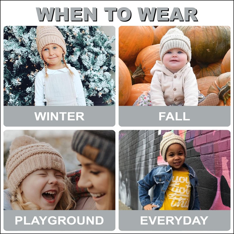 Funky Junque - Gorro de punto de cable para niños