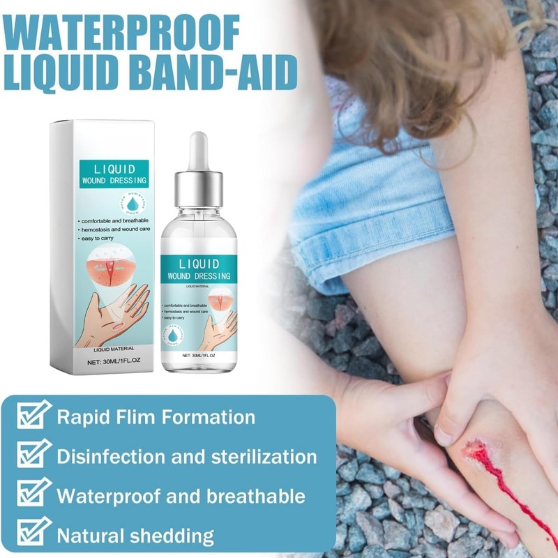 Skin Liquid Plaster,Waterproof and Breathable Quick-Dry Gel Liquid Bandages,Wound Skin