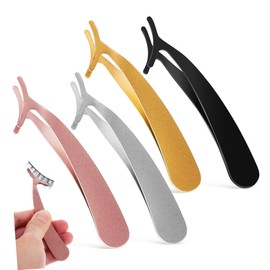 FRCOLOR 4pcs False Eyelash Applicator Tweezers Eyelash Extension Remover Clips for Easy Application and Makeup Tool