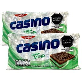 Generic VICTORIA Galletas Peruanas Casino con Crema Sabor a Menta 2 Pack | Peruvian Casino Mint Cookies - 2 Pack