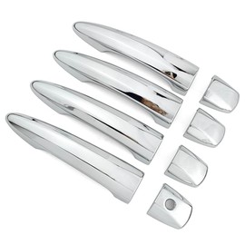 Dakitita Chrome Exterior Door Handle Cover Trim for Nissan Altima Sentra 2020-2024 X-Trail T33 Rogue 2021-2024 Qashqai Accessories Decor (No Smart Key Holes)
