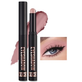 Erinde Waterproof Cream Eyeshadow Stick, Matte Nude Eye Shadow Sticks, Longwear Blendable High Pigmented, Neutral Eye Shadow Sticks Matte for Older Eyes, Smokey Eyeshadow Pencil Crayon, 11 Rose Pink