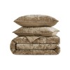 Chezmoi Collection Piers Tan Velvet Quilt Oversized King Set, 3-Piece
