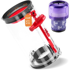 Waste Bin Collection Container for Dyson V11 V15 SV14 SV17 Filter Dust Container Replacement Parts Accessories Filter Container Replacement for Dyson SV22 SV15 SV28 Accessories Dust Bin