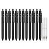 STAGEEK 12 Pcs GX3 Black Gel Pens, Quick Dry Smooth