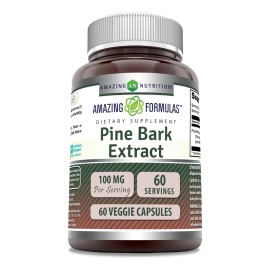 Amazing Nutrition Pine Bark Extract 100 Mg 60 Cápsulas Veganas Sin Sabor