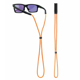 80Days Adjustable Eyeglass Strap: Nylon Retainer for Glasses and Sunglasses with Silicone Grips, Secure Fit