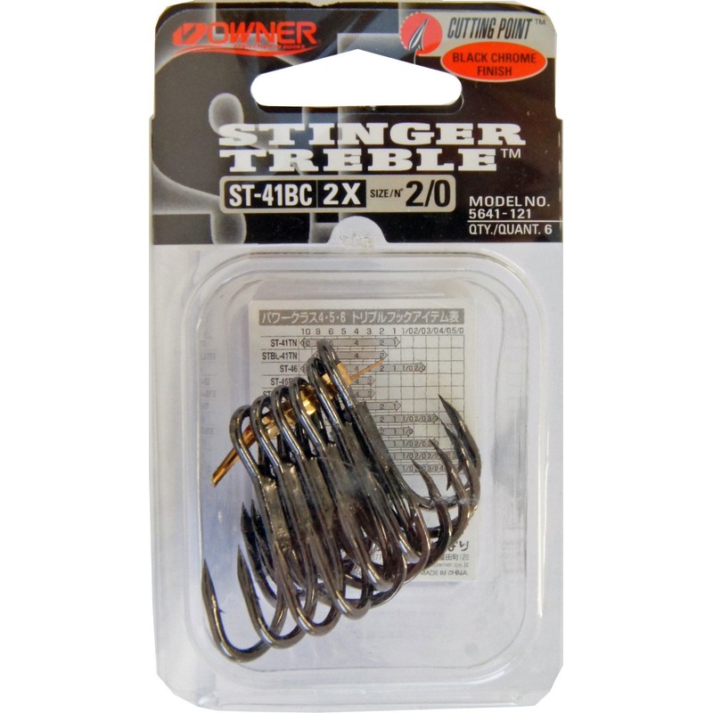 Owner ST41BC Stinger Treble Hook 4 Qty 8