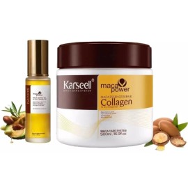 Karseell Collagen Dry Damaged Hair Repair Mask Plus Moroccan Argan Oil Treatment