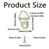 Hocansen 100Pcs Picture Hanger Hooks 22mm Small D Ring Single