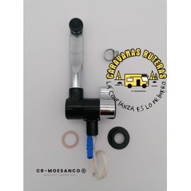 CR-MOESANCO® 12V London Chrome Tap + Stainless Steel Clamp Caravan Boat with Switch