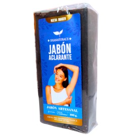 Shanaturals Jabón Aclarante Artesanal, Facial y Corporal, con Ácido Glicólico y Vitamina E, 100g