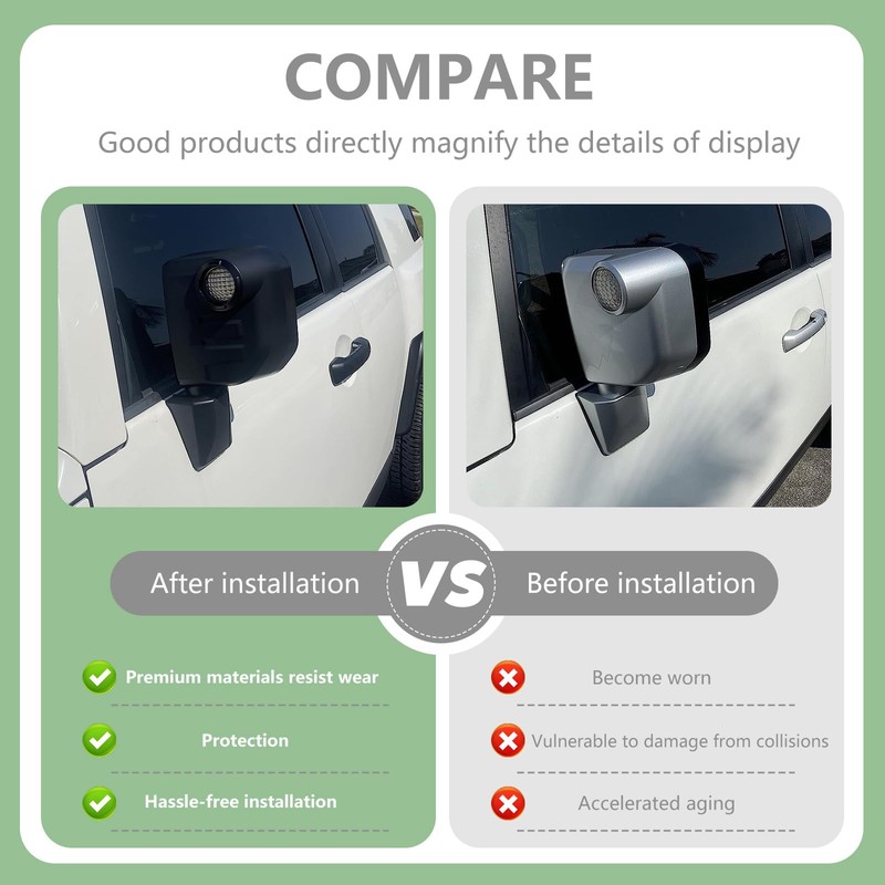 Exterior Door Handle Cover and Door Rear View Mirror Cover