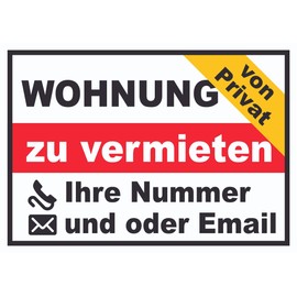 Flat for rent from private sign A4 (210 x 297 mm)