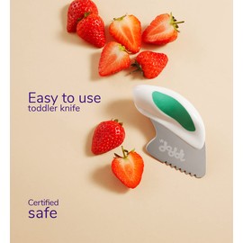 Doddl Messer Besteckset fur Kinder & Kleinkinder 2 Jahre +, ergonomisches Geschirr das das selbst füttern fördert, hilft Ihrem Kind Besteck richtig zu benutzen (Limetten Grün)