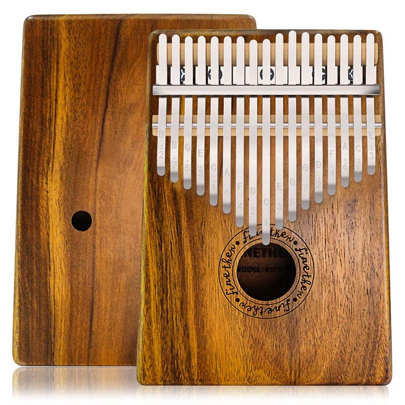 FINETHER Kalimba Thumb Piano, African Musical Instrument, Kalimba, 17 Keys,