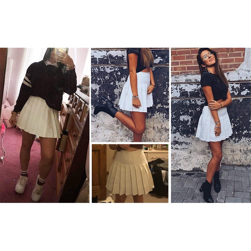 SANGTREE Falda Plisada para niñas con cómoda Banda elástica Casual,