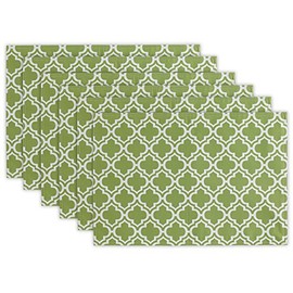 DII Mantel Individual 100% poliéster, de Doble Cara, a Prueba de derrames, para Uso en Interiores o Exteriores, Juego de 6