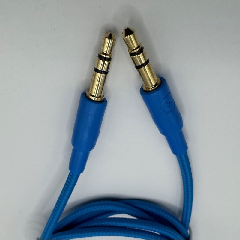 LockMingle 3.5mm Auxiliary Audio Cable, 1m Braided Nylon, Gold-Plated Connectors,