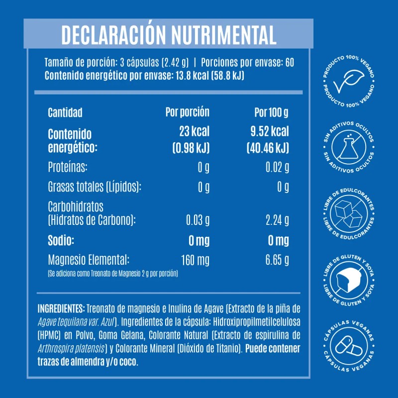 Birdman Treonato de Magnesio 160 mg | Sin Aditivos |