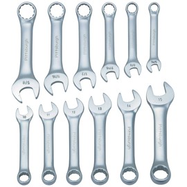 Pittsburgh 12 Piece SAE and Metric Stubby Combination Wrench Set