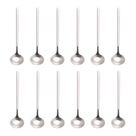 12 PCS Coffee Spoons, 18/8 Stainless Steel Espresso Spoons, 5.2 Inches Vogue Mini Tea Spoons, Cappuccino Stirring Spoons, Small Spoons for Dessert, Ice Cream, Frosted Handle, Sweejar (Silver)