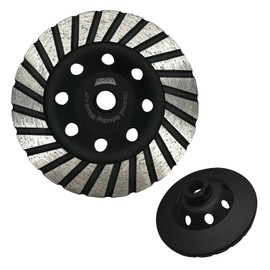 ORIXTREME 4 1/2 Inch Turbo Diamond Cup Wheel for Grinding and Cleaning Surface Stone Concrete Granite Marble Masonry Brick with 5/8-11 Threaded Angle Grinder Wheels Cup