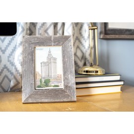 BarnwoodUSA LLC 4x4 | Made-to-Size Custom Real Reclaimed Rustic Wood Picture Photo Frames Farmhouse Barn Decor 1.5 Inch Wide Portrait or Landscape Weathered Gray