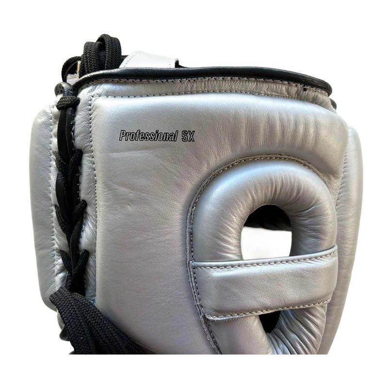 PRIZE RING "Professional SX" Lightweight Headgear, Grey Silver/Black (L)