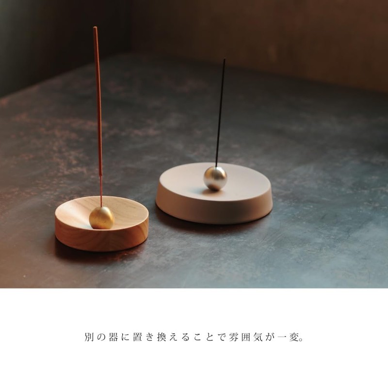 HUNT9 Domenico Argento Incense Holder Concrete Incense Holder Free Angle