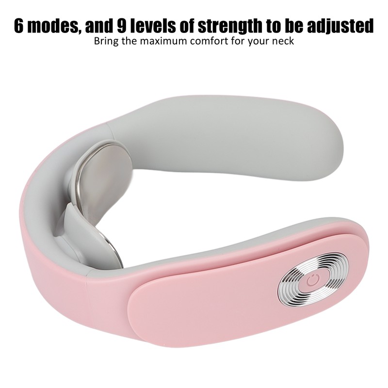 Electric Neck Massager Cordless USB Rechargeable Hot Compress Vibration Neck