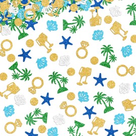 Ovanda Pack of 100 Colourful Hawaii Decorative Confetti, Confetti Table Decoration Birthday Man Woman Confetti Wedding Decoration, Summer Party Beach Confetti Confetti Beach Party Decoration